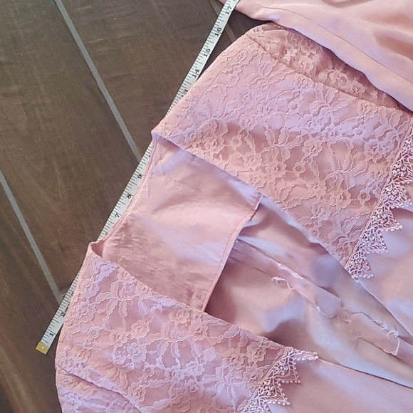 VINTAGE Homemade Pink Blazer with Attached Decorative Lace Shawl L - Picture 6 of 9